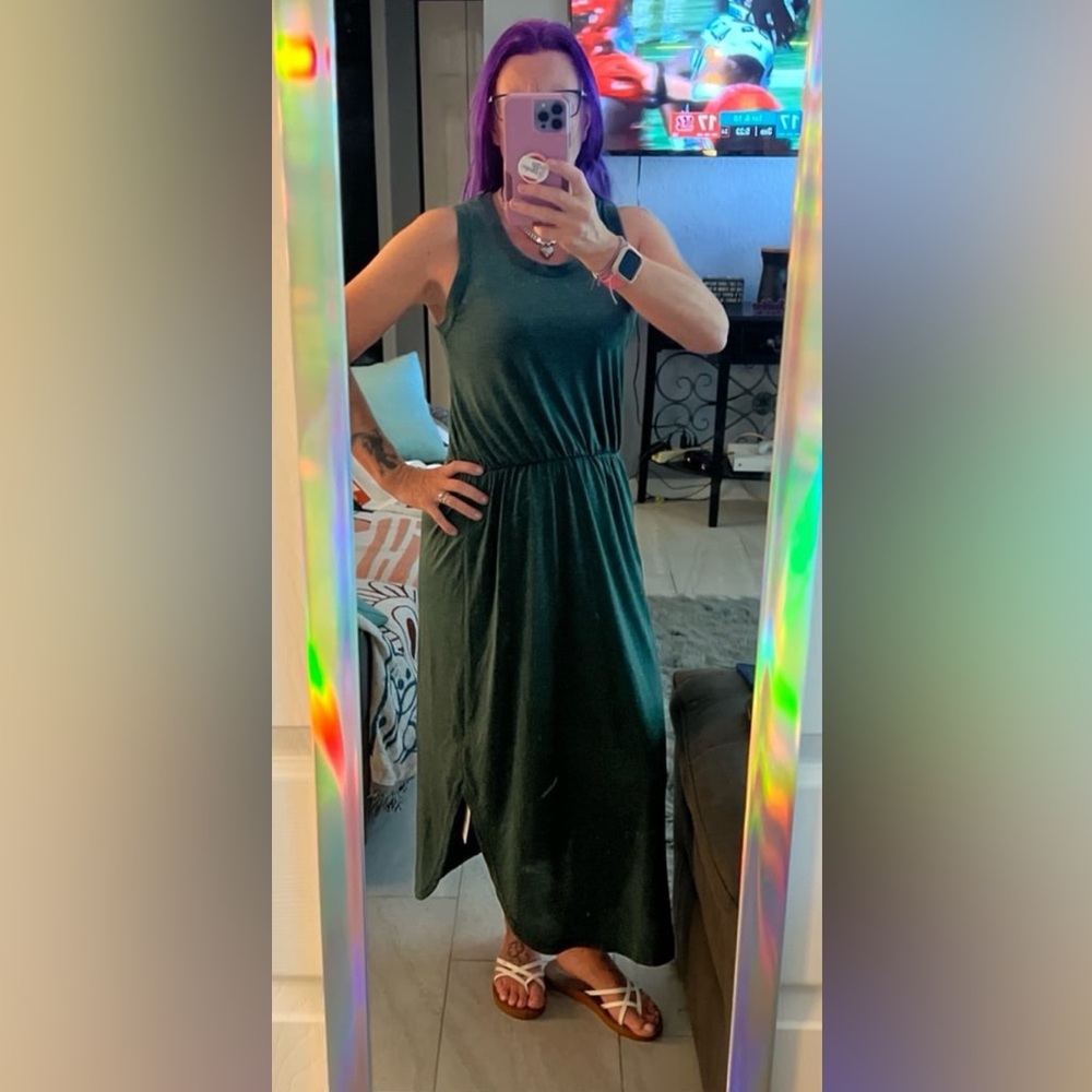 Cupshe Forest Green Sleeveless Dress